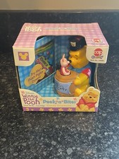 Lechón dispensador de caramelos Winnie The Pooh Peek-a-Bites de colección sin usar sin usar, en caja 2000
