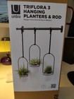 Umbra 1011748 Triflora 24-3/4" x 42" Hanging Steel Planter White Plants Not Incl