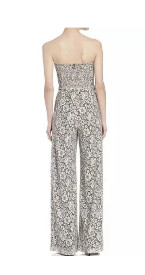 Mono Parker Cay de encaje negro blanco novia calado pequeño S Foto 2 de 4