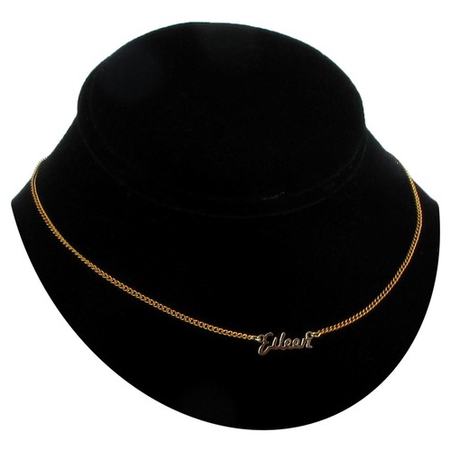 Vintage Gold Script Personalized Name Charm Necklace 16" - Choice Ladies Names - Picture 78 of 179