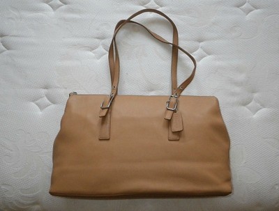 COACH LG VINTAGE CAMEL TAN LEATHER LEGACY ZIP SATCHEL