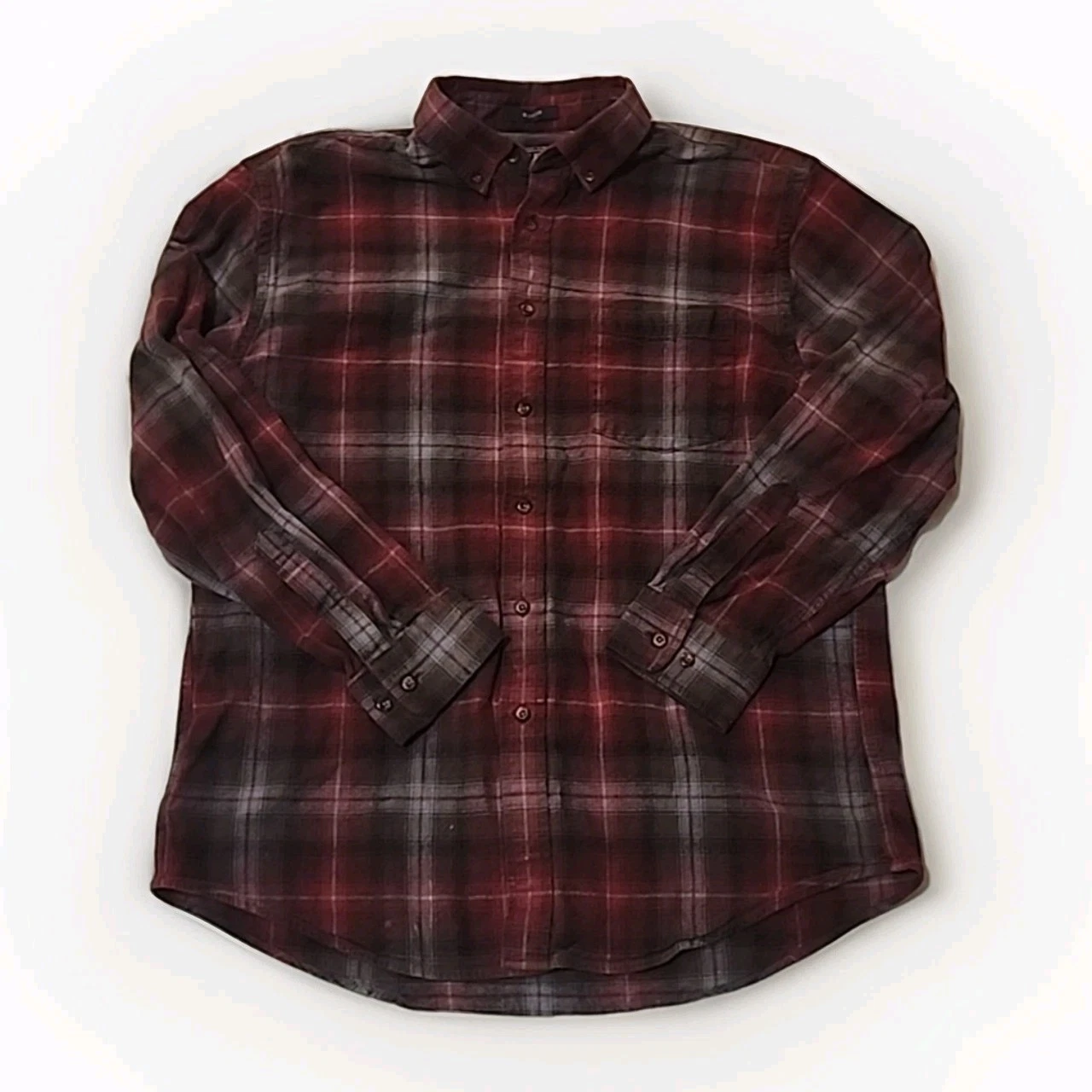 Pendleton Mason Red Check Plaid Button Outdoor Cotton Flannel Shirt Men Large