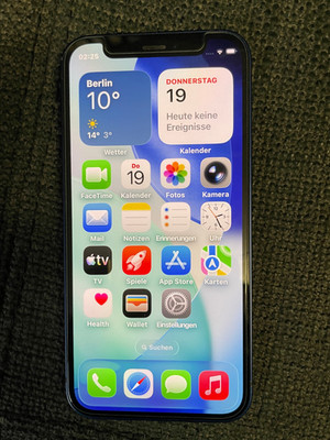Apple iPhone 12 Mini - 128GB - Blau   Top - Restgarantie Battery100%
