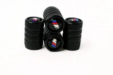 BMW Tire Valve Stem Caps – M Series Logo Wheel Air Dust Covers (4pcs, Rust-Proof