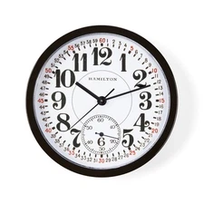 CafePress Hamilton Railroad Pocket Watch 10" Wall Clock (377600782)