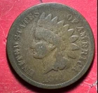 1874 US Indian Head Cent! Lower Mintage! Good! Old US Coin!