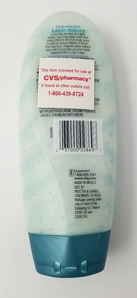 3 New Olay Body Wash plus Lotion Ribbons with Aloe Extract 10 FL OZ RARE HTF - Image 4 of 4