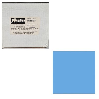 BUFFALO DENTAL 0.150'' POLYSTYRENE TRAY MATERIAL 5'' X 5''  23/PK Retired Dentist