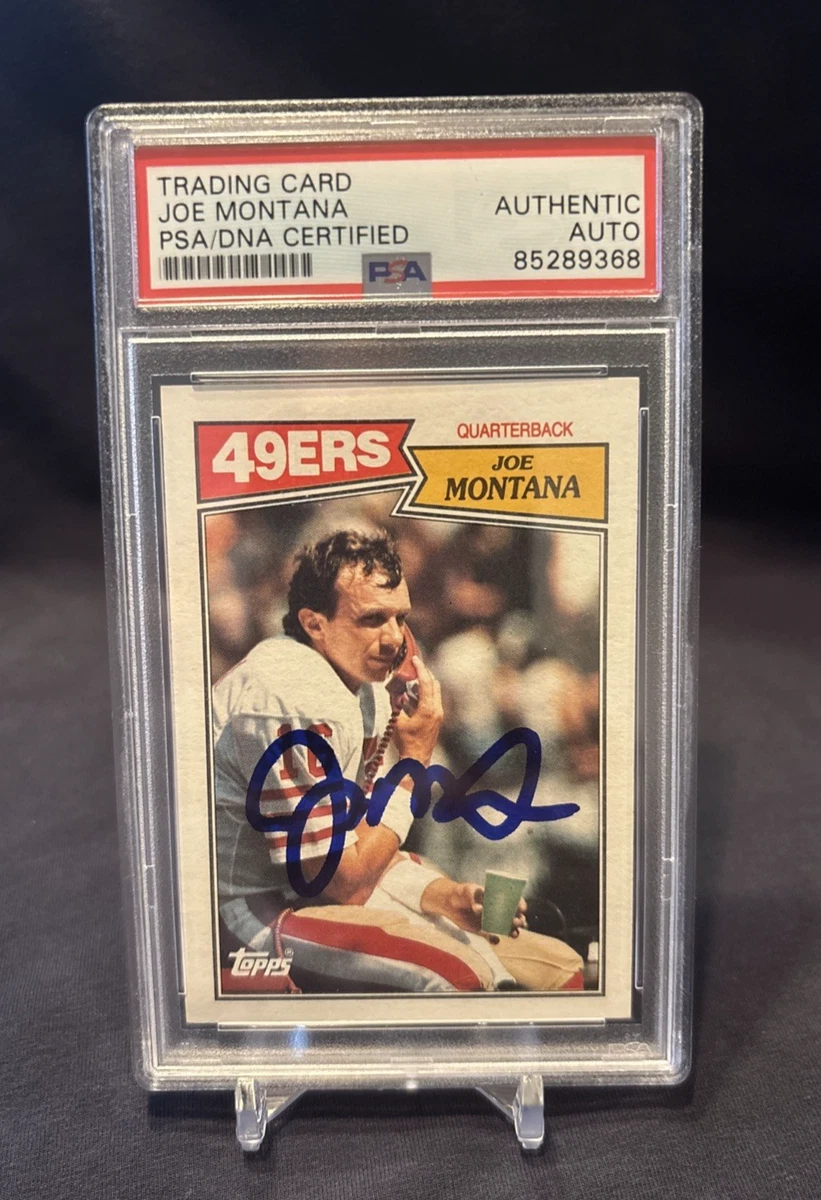 Topps Joe Montana Autographed Football Sports Trading Cards