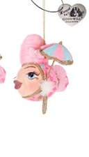Goodwill Belgium kissing fish ornament 87462 Cotton candy light umbrella
