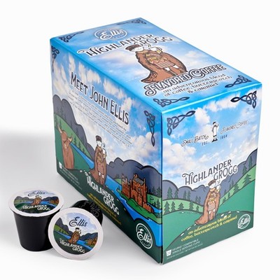 Highlander Grogg Flavored Single Serve Coffee Pods 24 Count Compatible K-Cup