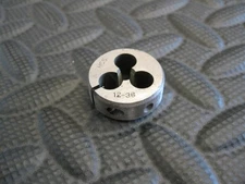#12-36 NS Round Split Adjustable Thread Die 1" HSS Unbranded