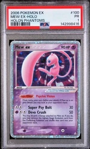 PSA 1 PR 2006 Pokemon EX Holon Phantoms Mew EX Holo Foil 100/110
