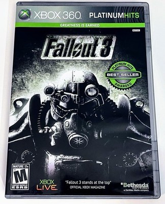 Fallout 3 Xbox 360 Game of The Year Platinum Hits 2009 Microsoft COMPLETE EUC