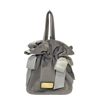 Auth JILL by JILLSTUART - Gray Light gray Velour Handbag