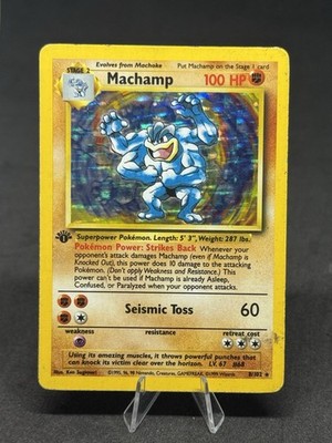 Pokémon TCG Machamp Base Set 8/102 Holo Unlimited Holo Rare