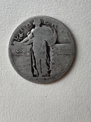 1925 25¢ US Standing Liberty Quater -FREE SHIPPING-