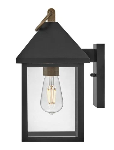 Lark 81520 Rhett 13" Tall Outdoor Wall Sconce - Black - Picture 6 of 9