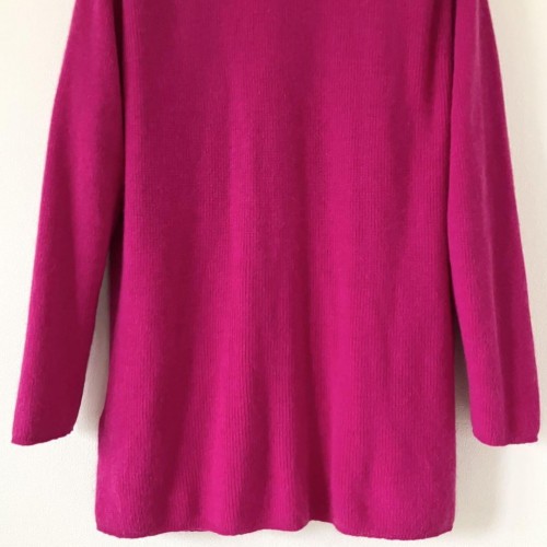 Yves Saint Laurent Turtleneck + Logo Button Cardigan Knit Set M Purple Pink - Picture 13 of 16