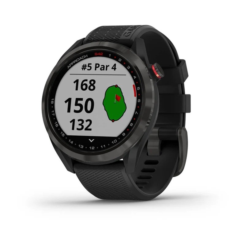 Garmin Approach S42 GPS Golf Watch Gunmetal Black 010-02572-10 w/ Charger