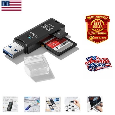 High-Speed USB 3.0 Micro SD Card Reader with Dual Slots - Portable & Efficient