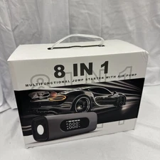 8in1 Jumpstart Power Source Vacuum Pump Portable Air Compressor Tire Inflator