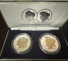 2024 S Reverse Proof $1 Morgan and Peace Silver Dollar 2pc Set with COA