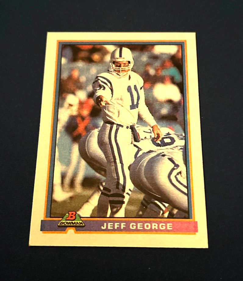 1991 Bowman Football Jeff George #212 Factory Set Break NM-MT