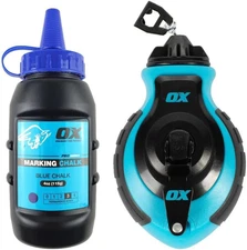 Tools Professional Chalk Line Reel & Chalk Powder Combo Pack, 6-To-1 Gear Ratio,