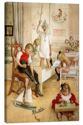 Leinwandbild Am Morgen des Weihnachtstages - Carl Larsson