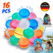 Wasserballons 16 St&uuml;ck Wiederverwendbar Selbstschlie&szlig;end Magnetisch Silikon