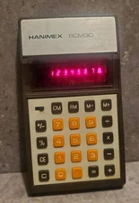 Vintage Hanimex BCM30 Electronic Calculator Tested! Free Shipping!
