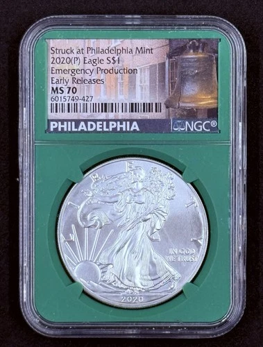 2020 (P) Silver Eagle $1 Emergency Production NGC MS70 ( Rare Find Here)