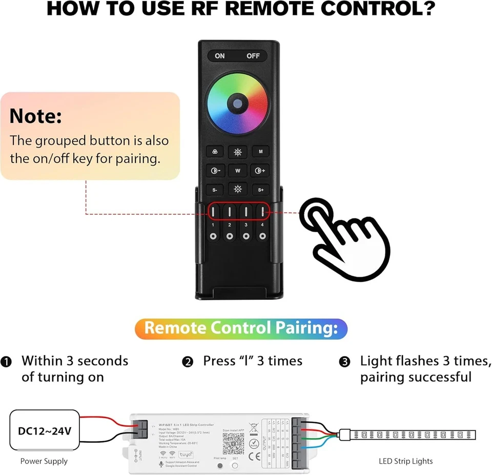 Smart LED Strip Lights Controller - Compatible with Alexa - Image 4 of 4