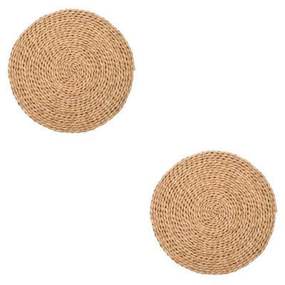 2 Pcs Sitzmatte Für Den Innenbereich Gewebtes Bodenkissen Sitzkissen