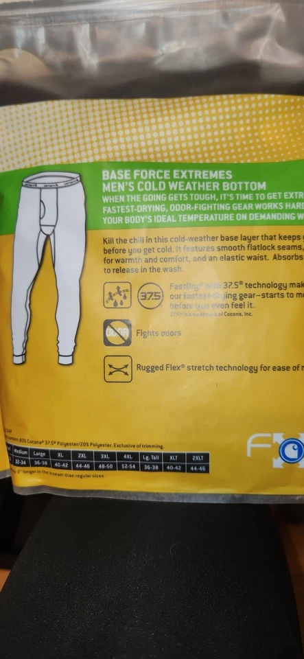 Parte inferior Carhartt Base Force Extreme Cold Weather 2XL para hombre nueva con etiquetas Foto 4 de 4