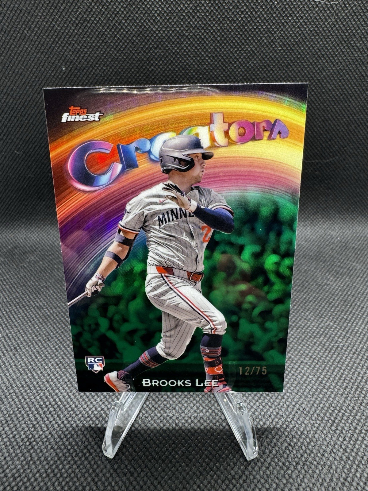 2025 Topps Finest Brooks Lee Creators Green Refractor /75 RC