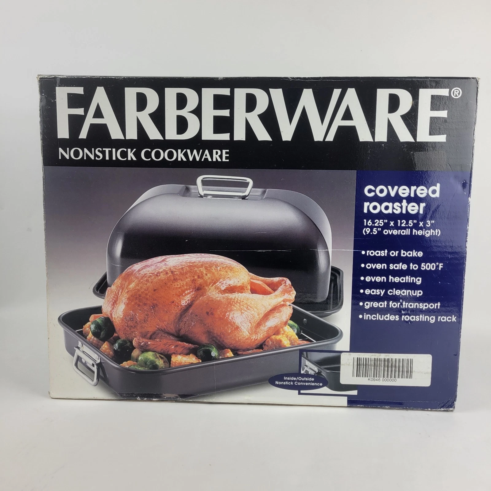 FARBERWARE Covered Roaster Non-stick Top 16.25 X 12 Roaster Pan w/ Lid and Rack
Opens in a new windo