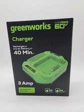 NEW Greenworks PRO 60-Volt Ultra Power Battery Charger 60v #CAC801 CHARGER ONLY