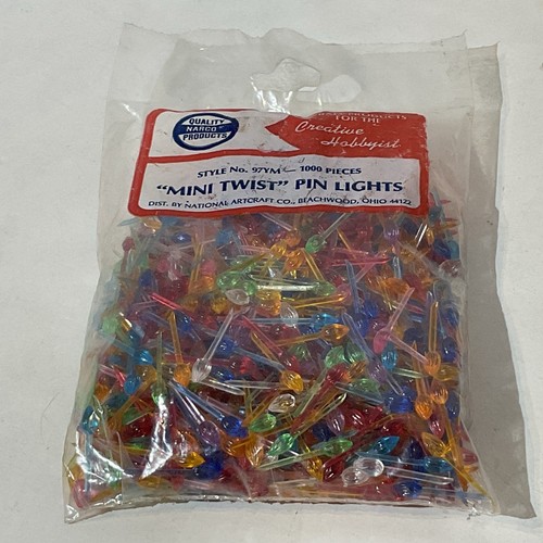 Vintage Mini Twist Pin Lights Narco 1000 Bulbs New Peg Ceramic Christmas Tree - Picture 6 of 7