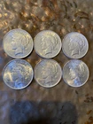BEAUTIFUL US Mint Peace Dollars 1922-1923, Circulated, 90% Silver, Lot of 6
