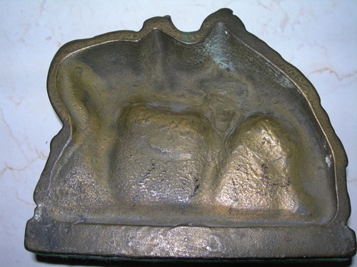 Vintage Antique Solid Bronze Book Ends Horses Pair (2) - Picture 3 of 5