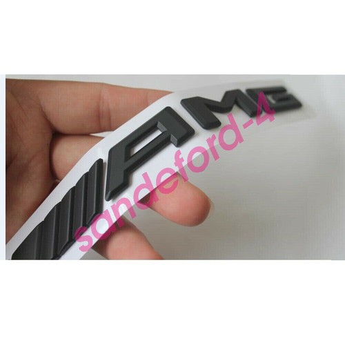 Black C63S AMG V8 BITURBO Trunk Fender Badges Emblems for Mercedes Benz W205 / - Picture 2 of 12