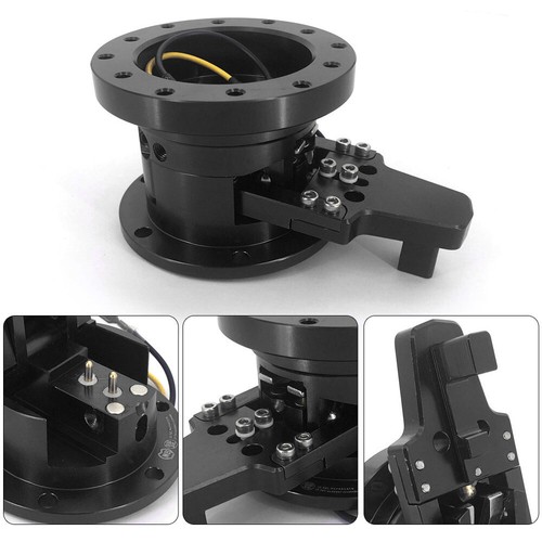 Black Security lock Adjustable 90° Flip Up Tilt Quick Release Steering Wheel - Foto 2 di 9