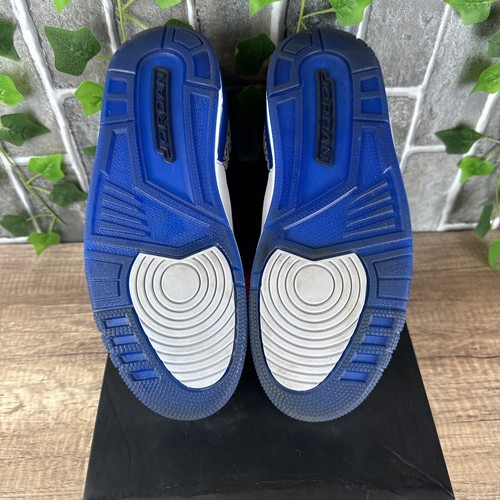 Taglia 9,5 - Air Jordan 3 Retro Sport Blu 2014 136064-007 OG VNDS Indossato x2-3! - Foto 9 di 11