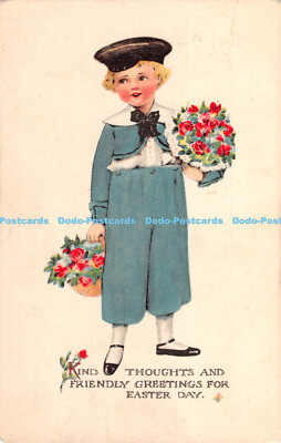 R408045 Freundliche Gedanken und freundliche Grüße zum Ostern Tuck Joyous Childhoo