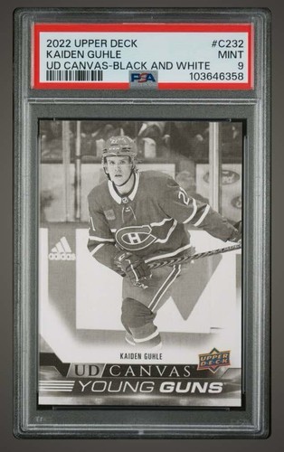 2022-23 UPPER DECK SERIES 2 Kaiden Guhle Young Guns Black Canvas #C232 PSA 9