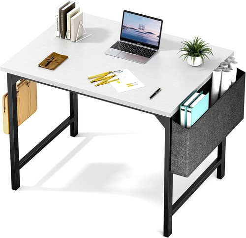 Computer Desk - 32" Small Office Writing Work Teacher Home Bedroom Table, White