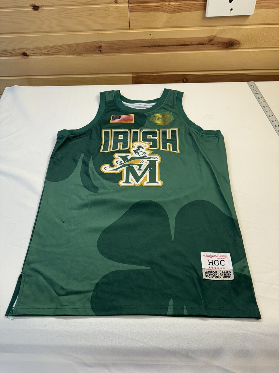 レブロン・ジェームズ Headgear Classics NFLシャツ LeBron James Irish 2003 National Champions, Headgear Classics