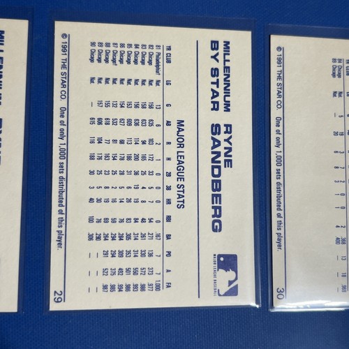 🔥1991 STAR CO. MILLENNIUM RYNE SANDBERG SET ONLY 200 SETS W/Promo💥Ebay POP 1 - Picture 16 of 23